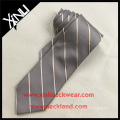 Cadeaux pour les hommes Anniversaire Soie rayé Solid Grey Neck Tie